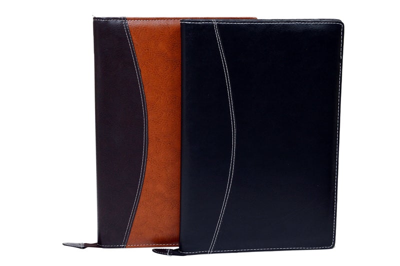 Amazinghind Leatherette Material Professional Files and Folders, Certificate, Documents Holder with 20 Leafs, Pack of 3 | Color: Brown,Black,Mix | Size-B4 - Image 2