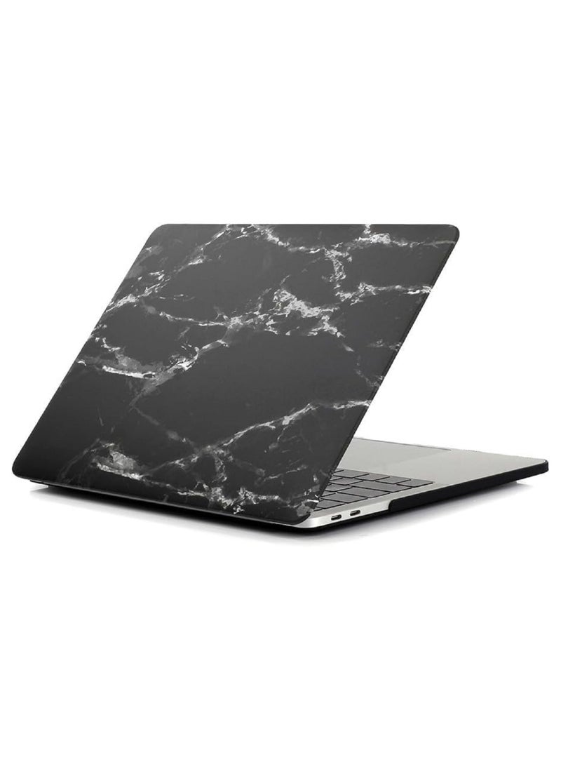 AMM Plastic Hard Shell Case Cover Compatible with MacBook Air 13-Inch with Retina Display & Touch ID, Model:- M1 A2337/A2179/A1932 Release 2022/2021/2020/2019/2018, Black Gray Marble  - Image 3