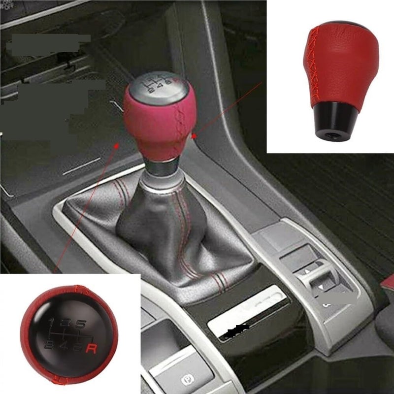 QASULER 6 Speed Manual Gear Shift Knob for Civic Type R - Image 3