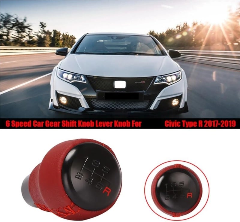 QASULER 6 Speed Manual Gear Shift Knob for Civic Type R - Image 2