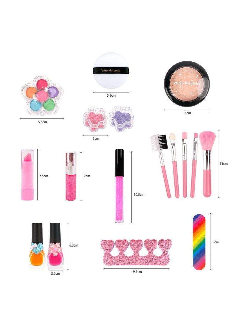 NOAEOU Girls Eyes Shadow Palette Toys Safe And Harmless Kit Play House Toy Cosmetic Princess Makeup Box Girl Beauty Fashion Toys Gift  - Image 3