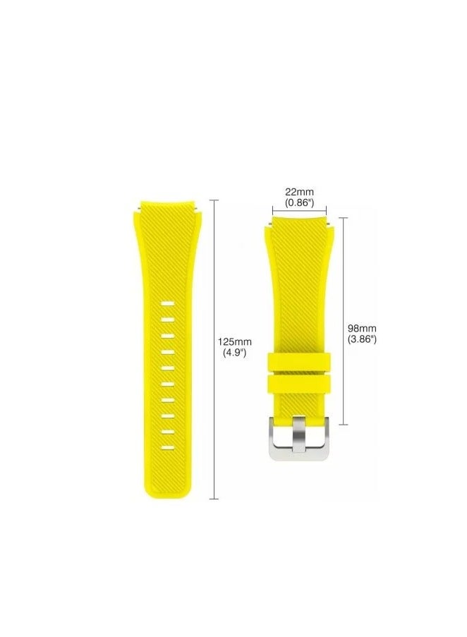 Classic Smartwatch Band For Samsung Gear S3 Frontier Classic Watch strap Yellow - Image 2