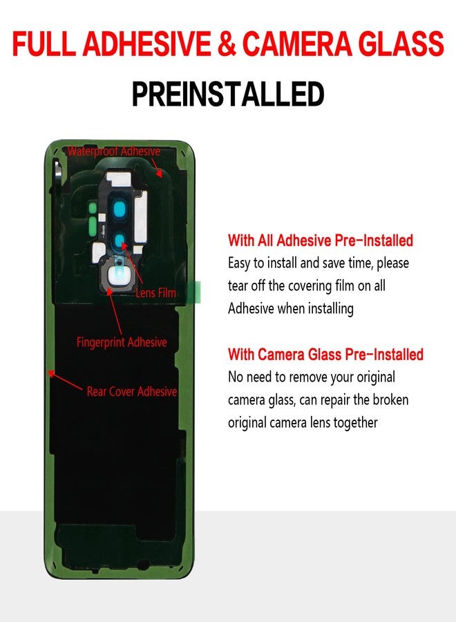 UooFide Compatible for Samsung Galaxy S9 Plus Back Glass Cover Replacement 6.2-Inches SM-G965 All Carriers with Installation Manual + Repair Tool Kit (Lilac Purple) - Image 4
