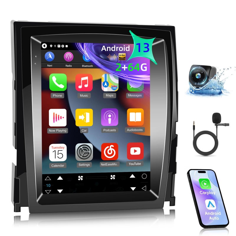 for Cadillac Escalade Radio 2007 2008 2009 2010 2011 2012 2013 2014 264G 97 inch Android Touch Screen Escalade Car Stereo CarplayAndroid AutoHiFi Audio1080PSWCBluetooth