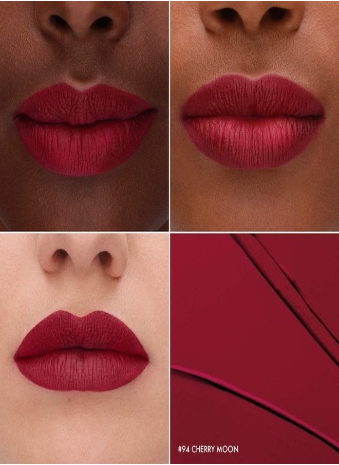 سيفورا أحمر شفاه سائل كريمي من مجموعة سيفورا يدوم لمدة 10 ساعات بلون أحمر كرزي (94 Cherry Moon) - يدوم طويلاً، وردي بني غير لامع، عالي الصبغة ومقاوم للانتقال (5 مل)  - Image 2