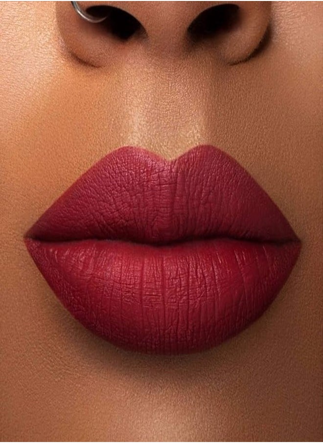 سيفورا أحمر شفاه سائل كريمي من مجموعة سيفورا يدوم لمدة 10 ساعات بلون أحمر كرزي (94 Cherry Moon) - يدوم طويلاً، وردي بني غير لامع، عالي الصبغة ومقاوم للانتقال (5 مل)  - Image 4