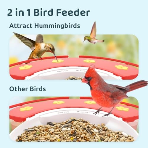 NETVUE Birdfy® Hummee Smart Hummingbird Feeder with Camera, Auto Capture Bird Videos & Birdwatching Up-Close, 2 in 1 Feeders Attract More Hummingbirds, Ideal Present for Bird Lover - Image 5