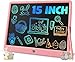 TEKFUN 15 Inch LCD Writing Tablet for Girls Ages 812 Large Drawing Tablet for Kids ScreenFree Writing Pad for Learning Quiet Time Creative Christmas Gift for 8 9 10 Year Old Girl Pink - Image 2