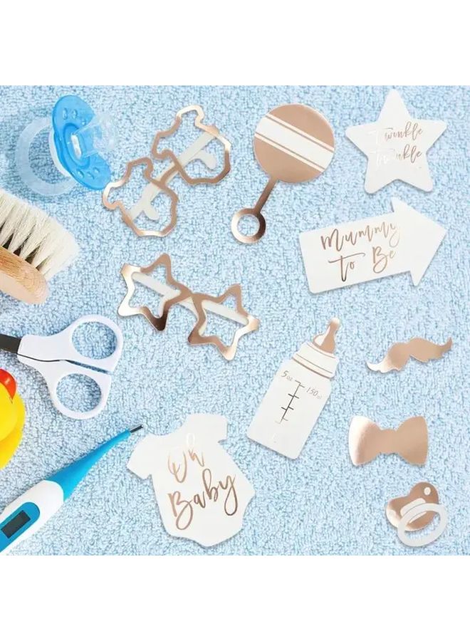 Rose Golden Photo Booth Props Set for Baby Shower Gender Reveal Birthday - Image 3