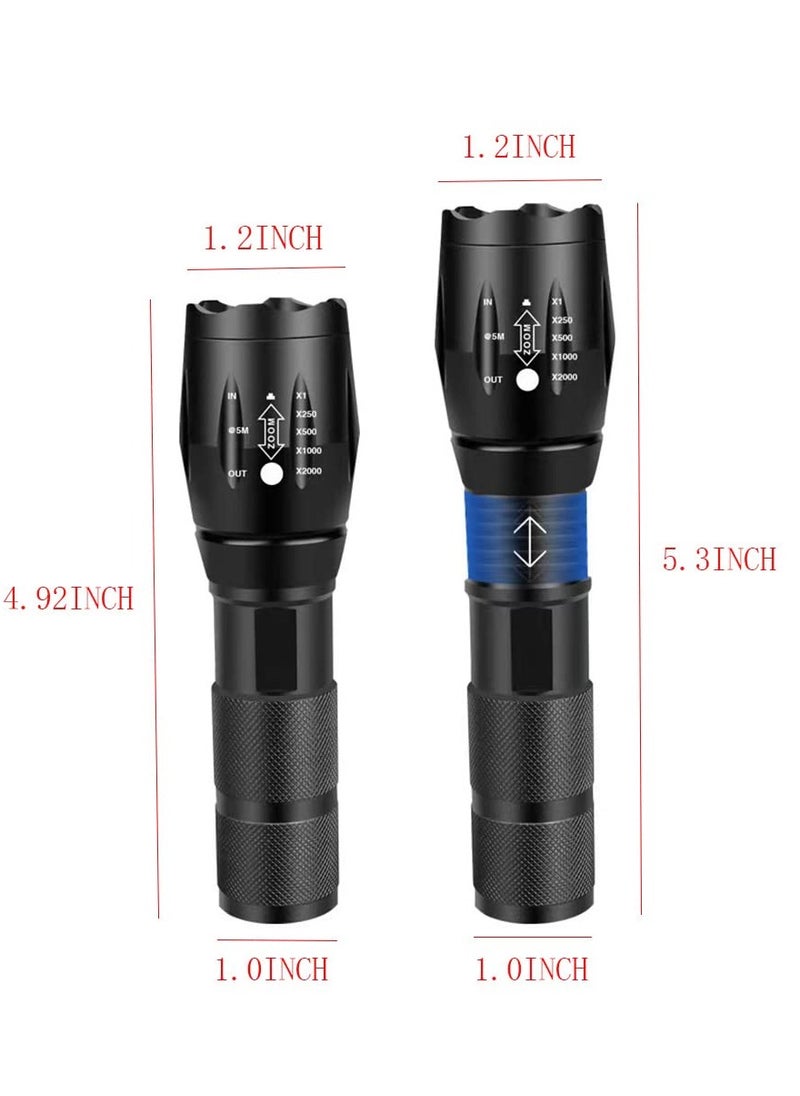 Uv Flashlight,2 In 1 395 Nm Led Flashlight,Aluminum Alloy Waterproof Flashlight,4 Light Modes With Usb Charging