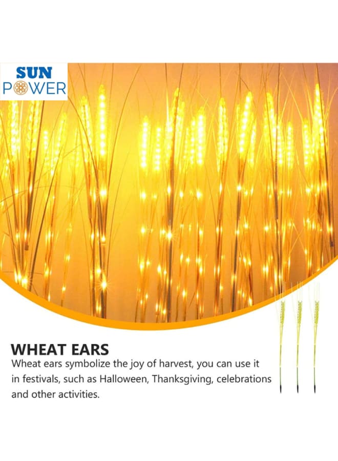 SUN POWER Wheat Ear Lamp, Solar Powered Outdoor Waterproof Flower Lamp, Ear-powered Simulation Ears, Earthy Wheat . For Garden Decoration, Patio, Track (10 Pack) - Image 2