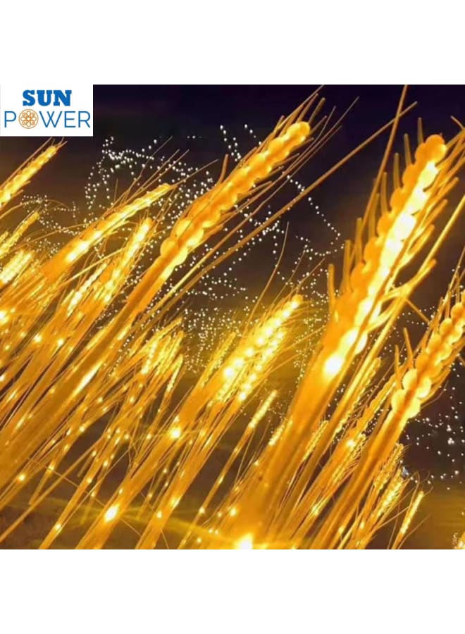 SUN POWER Wheat Ear Lamp, Solar Powered Outdoor Waterproof Flower Lamp, Ear-powered Simulation Ears, Earthy Wheat . For Garden Decoration, Patio, Track (10 Pack) - Image 3