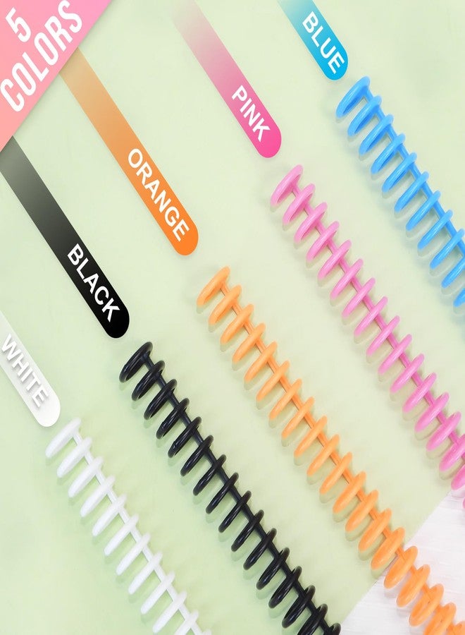 Rayson Click Binding Spines, 34-Hole Click Binding Ring for A4 and U.S. Letter Size Paper, Multi-Color, 3/5" Diameter, 3:1 Pitch, Binds Up to 120 Sheets, 30 Pack - Image 3