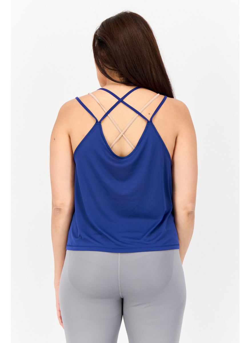 PUMA Women Regular Fit Sleeveless Training Top, Dark Blue  - Image 3
