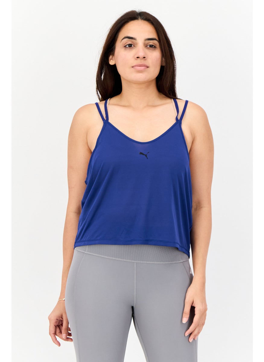 PUMA Women Regular Fit Sleeveless Training Top, Dark Blue  - Image 1