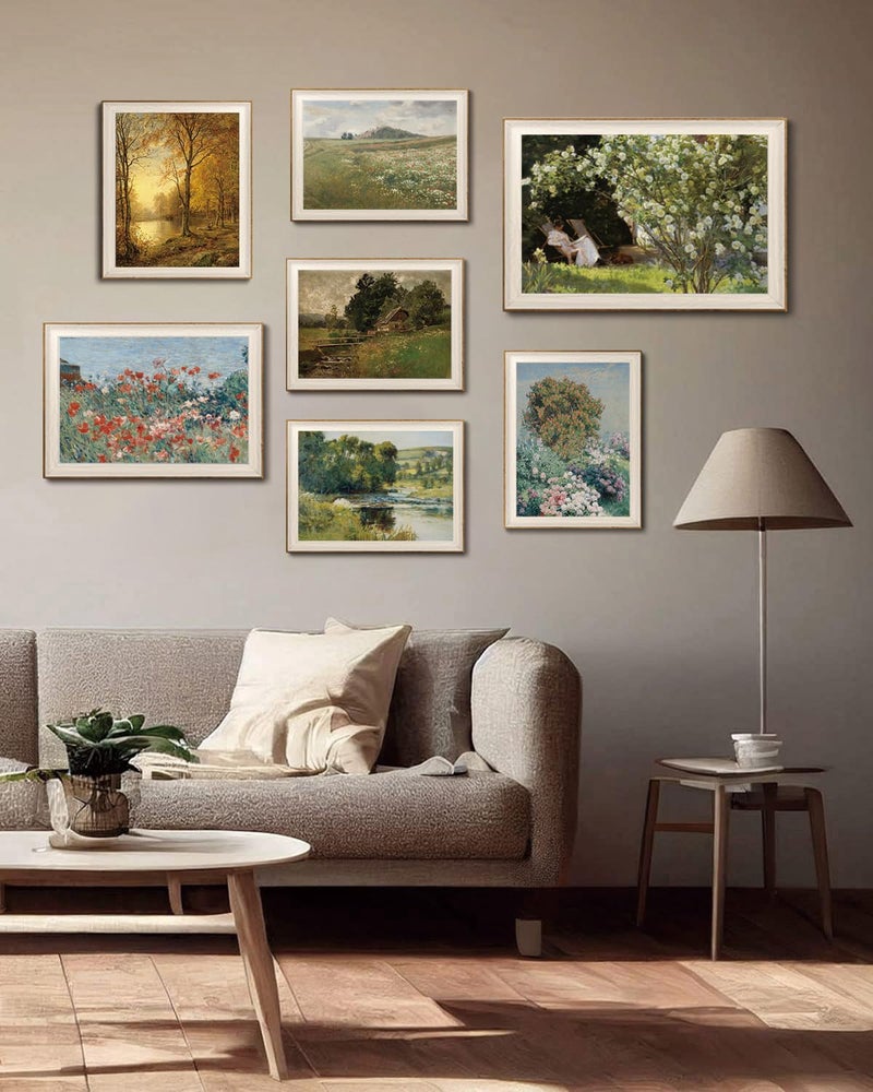 KISSFOX Framed Wall Art Vintage Wall Decor Landscape Canvas Art Countryside Pictures Cottage Paintings Rustic Artwork Farmhouse Prints For Living Room Bedroom Bathroom Kitchen - Image 4