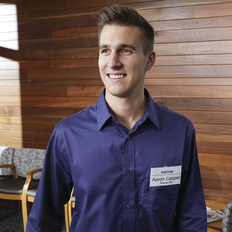 DYMO 30856 LW Non-Adhesive Name Badge Labels for LabelWriter Label Printers, White, 2-7/16'' x 4-3/16'', 1 Roll of 250 - Image 5