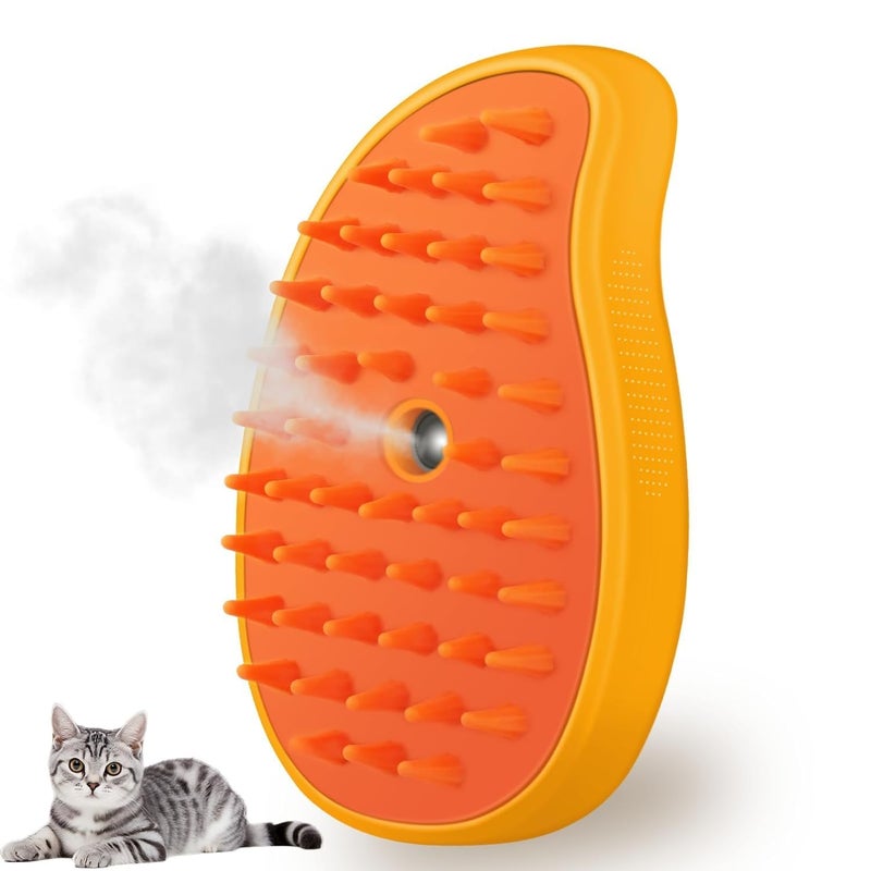 ATOOZED Cat Steam Brush, Dog Steam Brush, Steam Brush for Cats and Dogs, 2 In 1 Steamy Pet Brush, Steaming Pet Hair Brush, Cat and Dog Comb with Steam, Pet Grooming Brush for Cats (Steam Brush) - Image 1