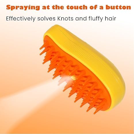 ATOOZED Cat Steam Brush, Dog Steam Brush, Steam Brush for Cats and Dogs, 2 In 1 Steamy Pet Brush, Steaming Pet Hair Brush, Cat and Dog Comb with Steam, Pet Grooming Brush for Cats (Steam Brush) - Image 4