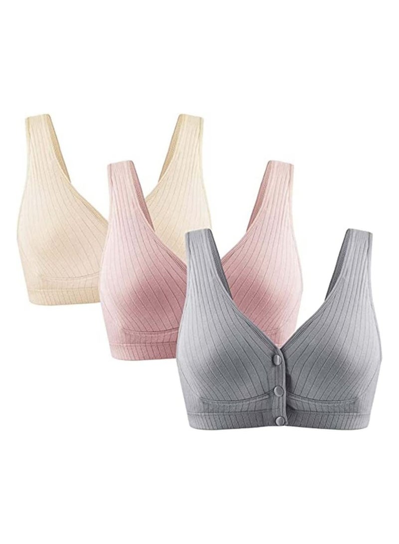 SYOSI Women Cotton Bra Wirefree Maternity Bras Bralette Tank Top Style Sleep Adjustable Crossover Bra - Image 1