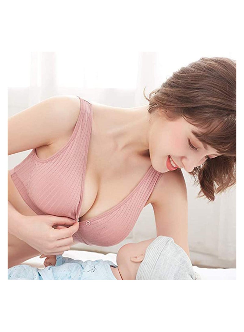 SYOSI Women Cotton Bra Wirefree Maternity Bras Bralette Tank Top Style Sleep Adjustable Crossover Bra - Image 2