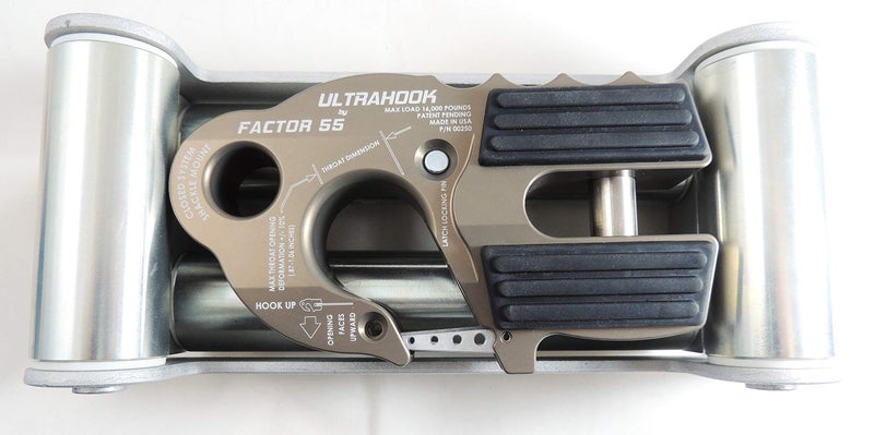 Factor 55 00250-06 Ultrahook Winch Hook Closed System Shackle Max Load 16,000 lbs ULT Strength Shackle Pin Mount 48,000 lbs Offroad 4x4 Adventure – Gray - Image 4