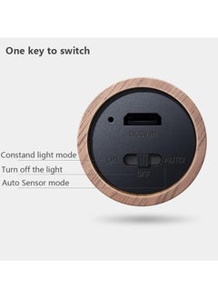 Lukadah LUKADAH USB Rechargeable Wooden Wall Light | Motion Sensor LED Bedside Lamp | Battery-Operated Warm White Light for Bedroom, Living Room, Stairs & Hallway  - Image 5