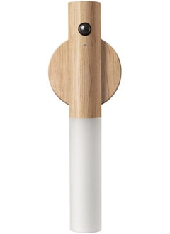 Lukadah LUKADAH USB Rechargeable Wooden Wall Light | Motion Sensor LED Bedside Lamp | Battery-Operated Warm White Light for Bedroom, Living Room, Stairs & Hallway  - Image 1
