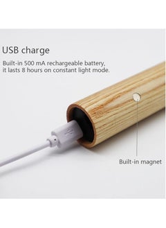 Lukadah LUKADAH USB Rechargeable Wooden Wall Light | Motion Sensor LED Bedside Lamp | Battery-Operated Warm White Light for Bedroom, Living Room, Stairs & Hallway  - Image 3
