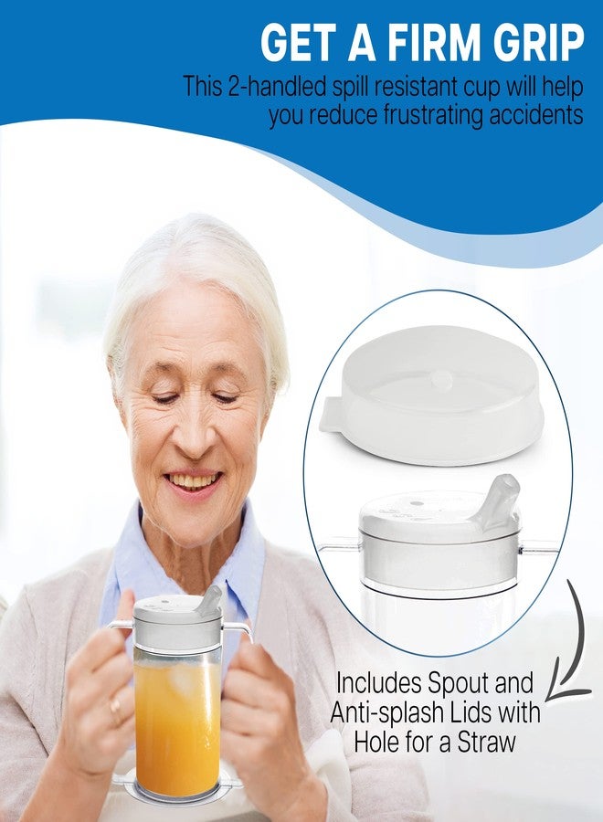 Providence Spillproof كوب بروفيدنس المقاوم للانسكاب سعة 12 أونصة للبالغين بمقابض - أكواب إندبندنس للبالغين ذوي القدرة المحدودة على الحركة - أكواب لذوي الاحتياجات الخاصة لرعاية كبار السن - صنع في الولايات المتحدة الأمريكية - عبوة من 3 أكواب PSC 50 - Image 5