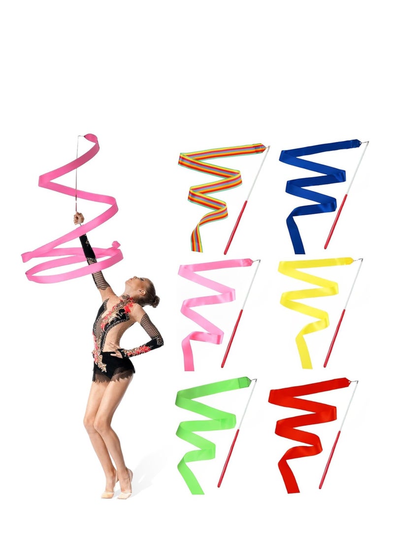 SportQ SportQ 4M Gymnastics Dance Strips for Kids, Rhythmic Dance Strips with Spinning Rod, Baton Art Dance Ribbons, Rhythmic Dance Strips  - Image 2