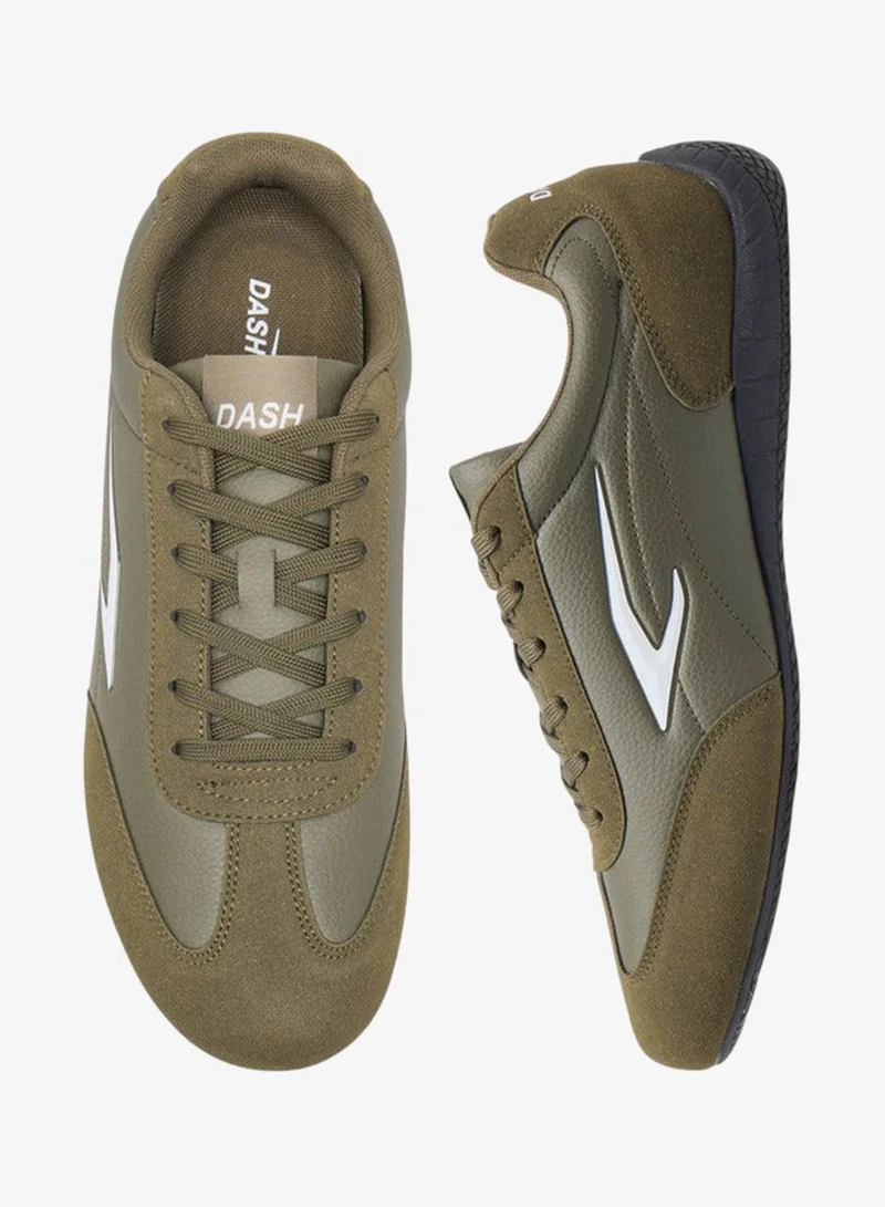 Dash Logo Detail Sports Shoes with Lace-Up Closure