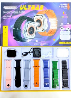 Smart Watch 10 in 1 49MM Touch Durable Rechargeable with Multiple Replaceable Straps   WATCH  +  EARPHONES