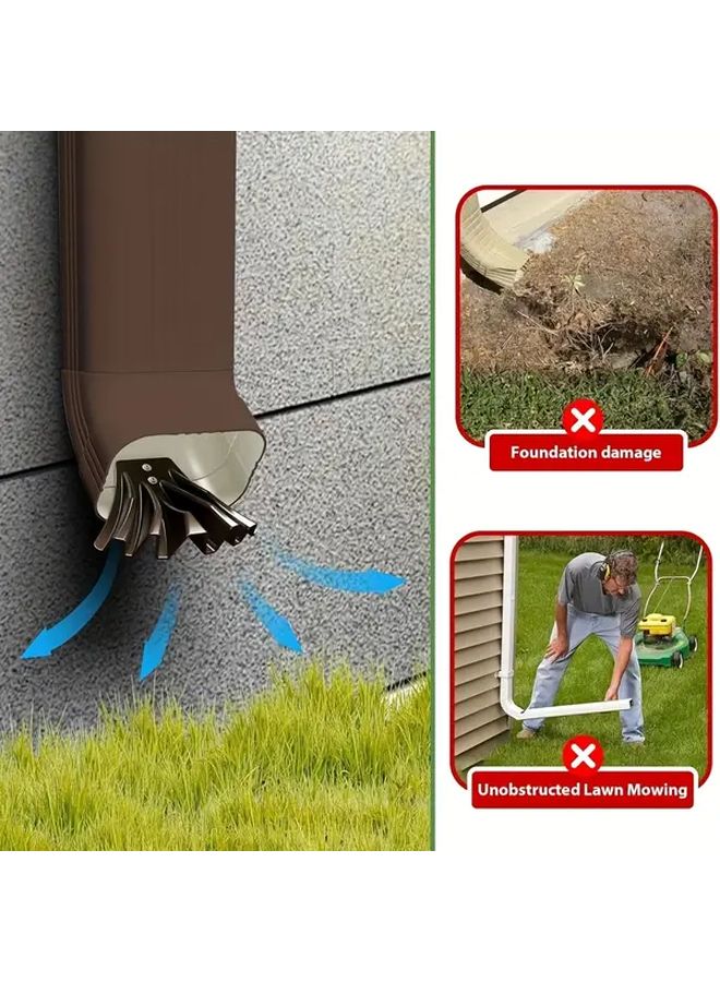 Black Heavy Duty Plastic Gutter Downspout Splitter Adjustable Rainwater Diverter Multiple Outlets Easy Installation Weather Resistant - Image 5
