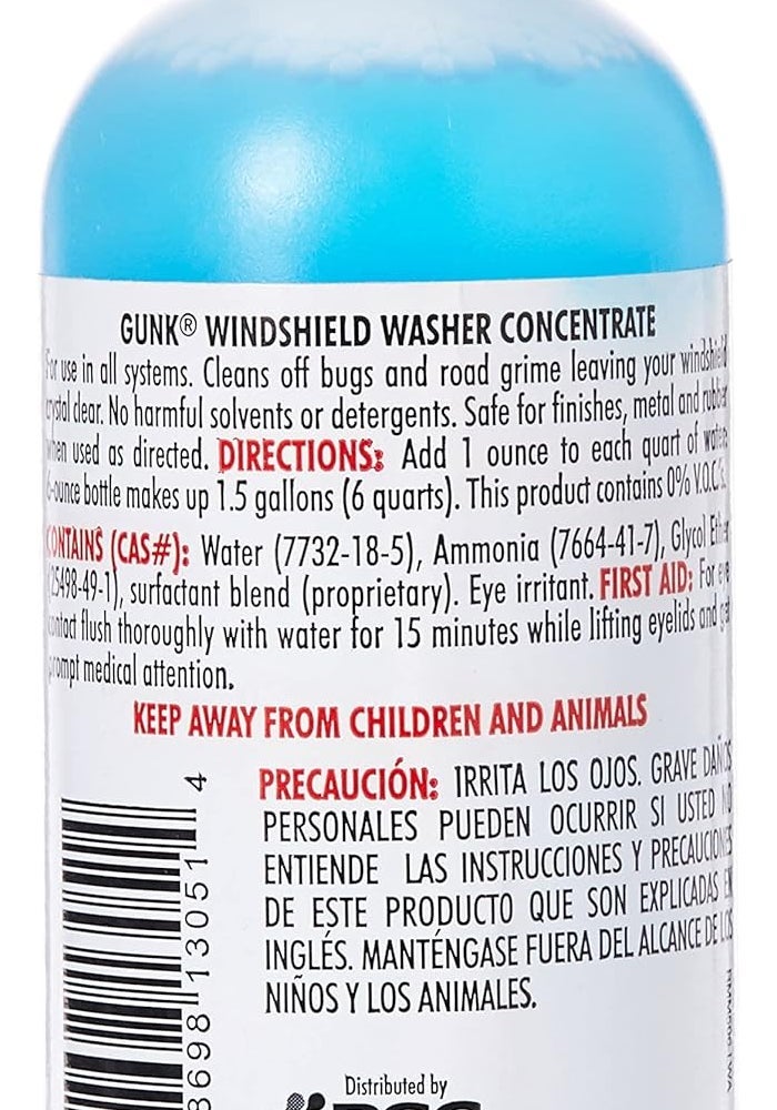 Gunk M506 Concentrated Windshield Washer Solvent with Ammonia - 6 Fl. Oz. - Image 4