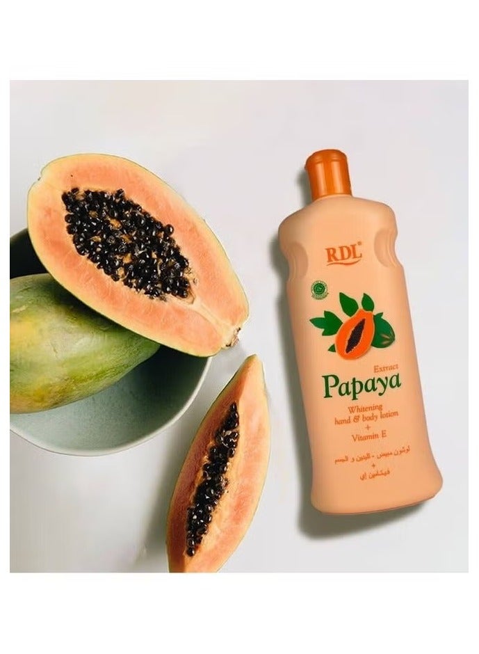 ار دي ال لوشن لتفتيح اليدين والجسم بخلاصة البابايا من 3 قطع 600ملليلتر - Image 2
