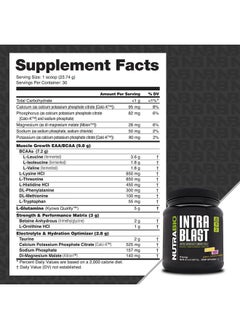 NutraBio NutraBio Intra Blast BCAA EAA Electrolyte and Hydration Powder - Amino Acid Supplement, EAA/BCAA Powder - Non-GMO and Gluten Free - Passion Fruit - 30 Servings  - Image 2