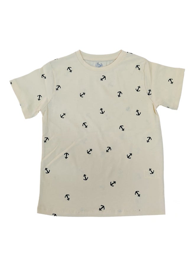 إيزور تيشرت اولادى مطبوع بالكامل الهيلب لون اصفر