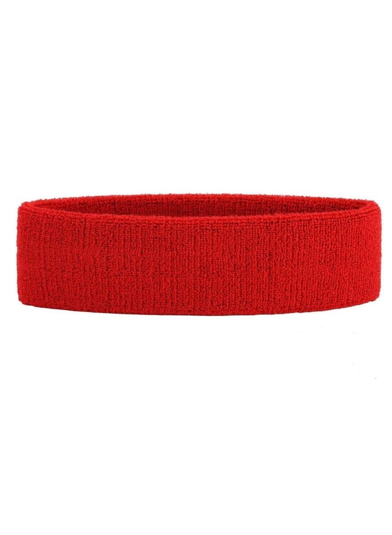 Generic Egy Wolf Sweat Absorbent Sports Headband, Red  - Image 1