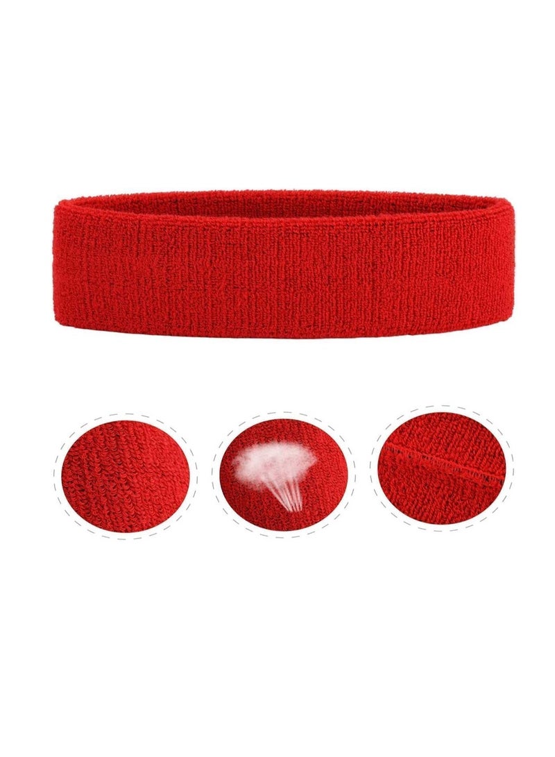 Generic Egy Wolf Sweat Absorbent Sports Headband, Red  - Image 2