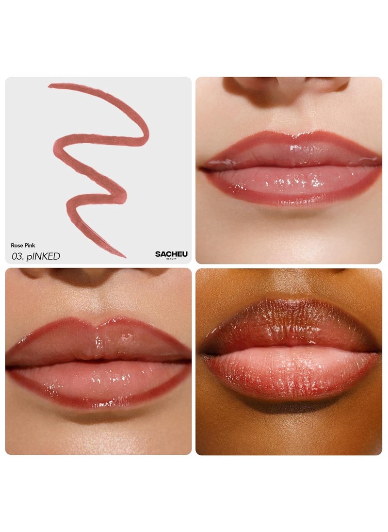 Sacheu - Lip Liner Stay-N - Peel Off Lip Liner Tattoo, Peel Off Lip Stain, Long Lasting Lip Stain Peel Off, p-INKED - Image 1