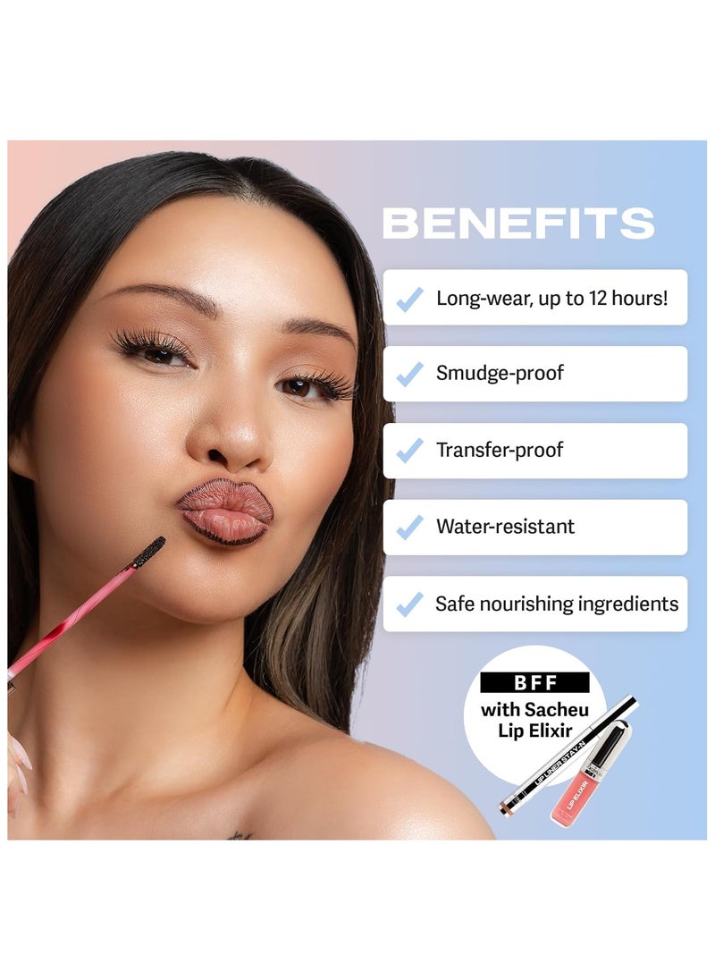 Sacheu - Lip Liner Stay-N - Peel Off Lip Liner Tattoo, Peel Off Lip Stain, Long Lasting Lip Stain Peel Off, p-INKED - Image 1