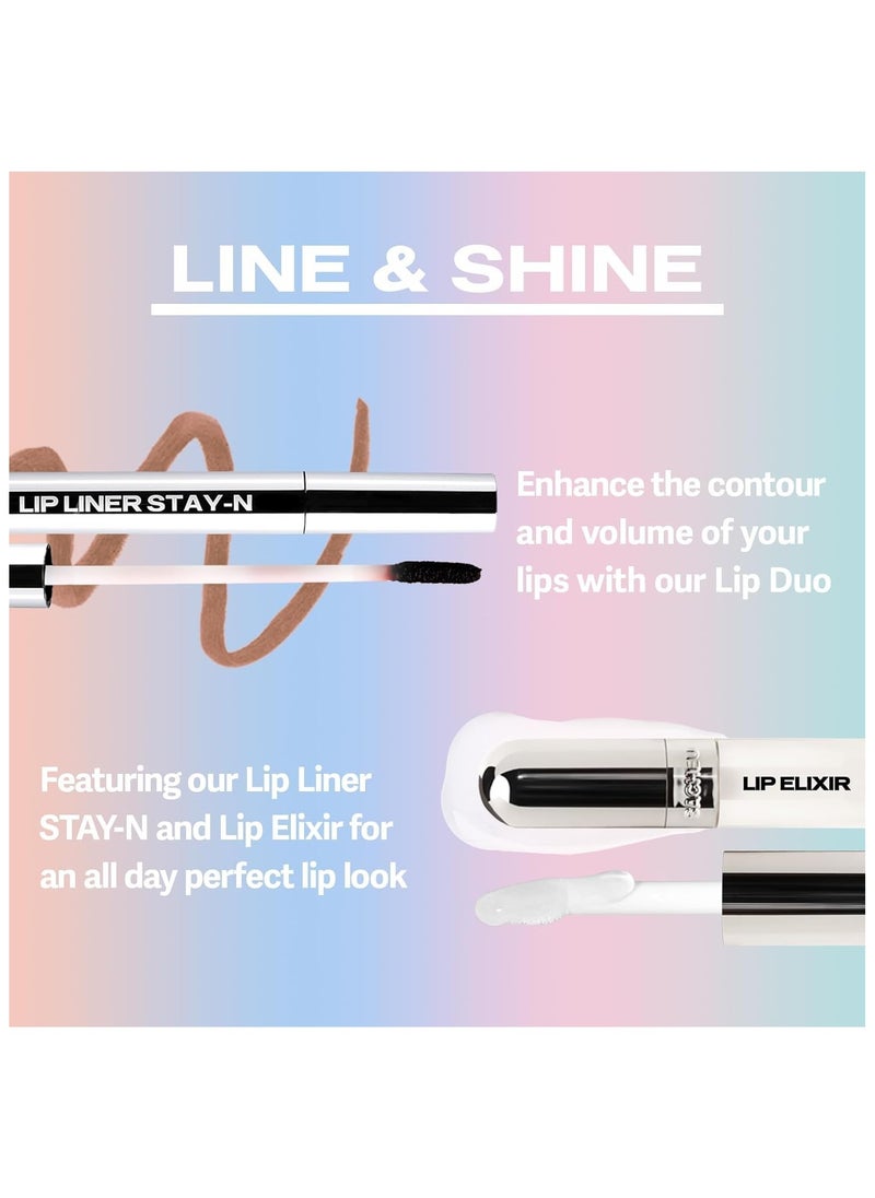 Sacheu - Lip Liner Stay-N - Peel Off Lip Liner Tattoo, Peel Off Lip Stain, Long Lasting Lip Stain Peel Off, p-INKED - Image 1