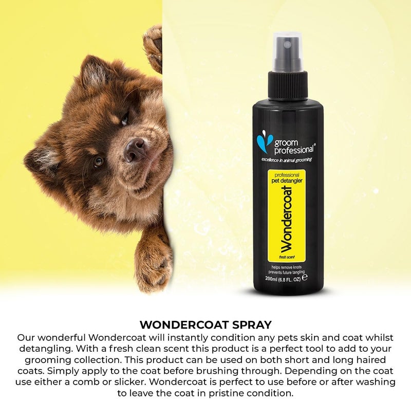 Groom Professional Wondercoat Pet Detangler Spray, 200 ml - Image 4