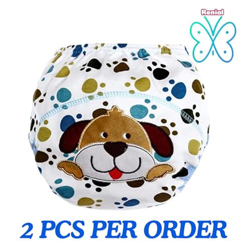RENIAL Underpants for kids Soft Cotton Diper For Baby Kids | Comfortable Kids Undergarments | Reusable Baby Toddler Underpants with Lining | Breathable Cotton Underpants for Kids | Underpants [large Size Pack of 2] - Image 4