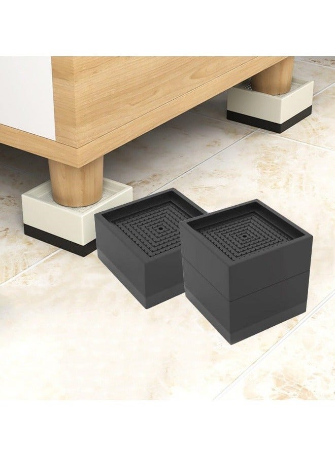 Generic - 4Pcs Bed Foot Booster,Furniture Risers,Sofa Floor Protector,Adjustable Furniture Bed Lift Duty,Furniture Legs Lifters,Couch Lifts for Sofa Supports, Black - Image 1