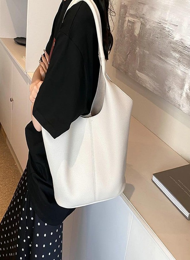 حقائب هوبو نسائية، حقيبة كتف من الجلد النباتي، حقيبة دلو مترهلة، حقيبة يد بمقبض علوي، حقيبة حمل بسيطة، حقيبة يد للعمل، حقيبة يد كاجوال - Image 5