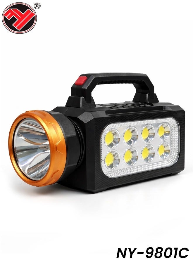 Solar Rechargeable LED Emergency Lantern NY-9801C Multi Light Camping Torch USB Type-C Charging Portable Searchlight with Power Bank Function Side COB Light 3 Modes Outdoor Camping Hiking Fishing Car Repair Work Light - Image 1