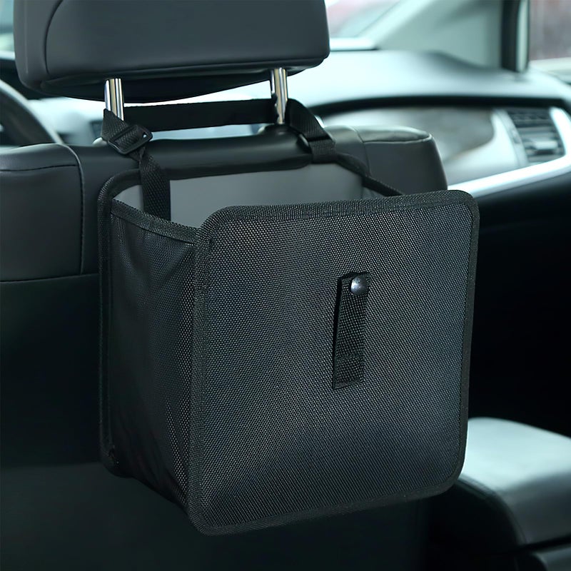 ongfuwu Foldable Car Trash Can Waterproof Leakproof Hanging Auto Garbage Can Multifunctional Large Capacity Vehicle Garbage Bag Storage Bag Organizer Interior Car Accessories Large - Image 3