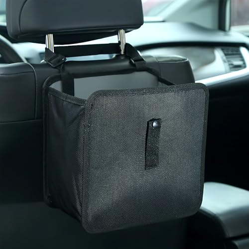 ongfuwu Foldable Car Trash Can Waterproof Leakproof Hanging Auto Garbage Can Multifunctional Large Capacity Vehicle Garbage Bag Storage Bag Organizer Interior Car Accessories Large - Image 1